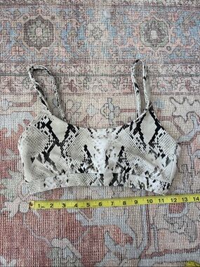 Skatie Black & White Snake Print  Mya Sports Bra
